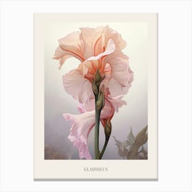 Floral Illustration Gladiolus 1 Poster Canvas Print