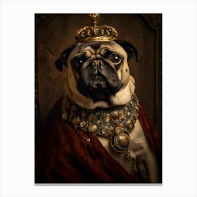 Pug Baroque Canvas Print