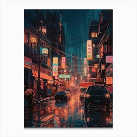 City At Night 17 Canvas Print