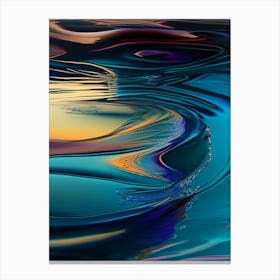 Water Abstract Art Waterscape Crayon 1 Canvas Print