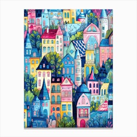 Colorful Houses Canvas Print