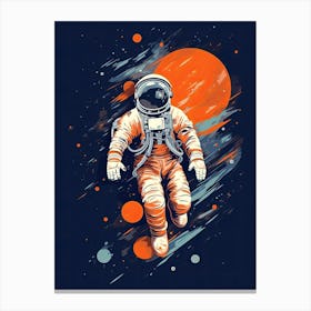 Starlit Dreams: Astronaut in Orbit Canvas Print