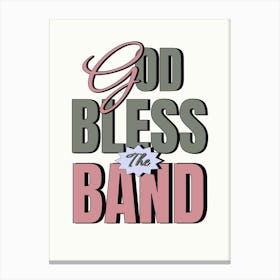 God Bless The Band, The Courteeners Lyric Poster, Pink & Green Not Nineteen Forever Quote Canvas Print