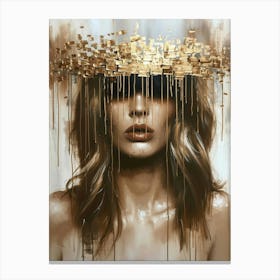 Gold Head Canvas Print