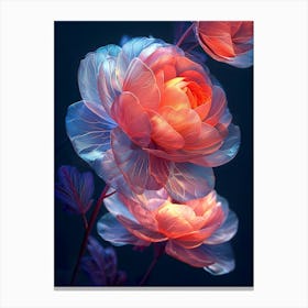 Abstract Flowers Canvas Print