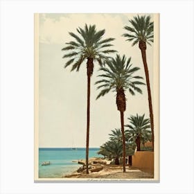 Cala Comte Beach Ibiza Spain Vintage Canvas Print
