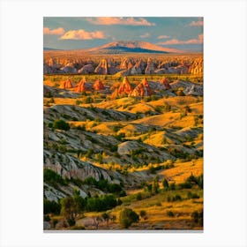 Göreme National Park Turkey Vintage Poster Canvas Print