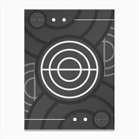 Abstract Geometric Glyph Array in White and Gray n.0074 Canvas Print