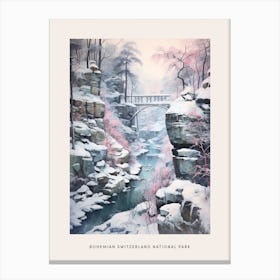 Dreamy Winter National Park Poster  Bohemian Switzerland National Park 2 Canvas Print