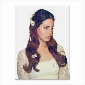 Lana Del Rey Painted Canvas Print