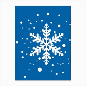 Abstract Vector Illustration Of A Merry Snowflake Nestled In Winter Frost Central On A Background A (1) Canvas Print