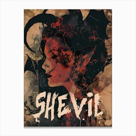 Shevil - Lady Devil Canvas Print