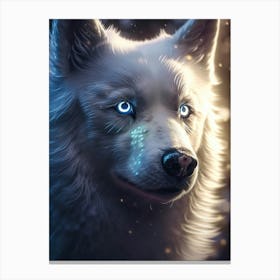 White Wolf With Blue Eyes 3 Canvas Print