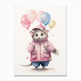 Adorable Chubby Urban Possum 4 Canvas Print