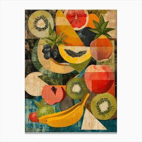 Kitsch Fruit Collage 4 Canvas Print