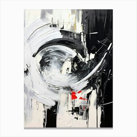 Vibrant Contrasts Abstract Black And White 5 Canvas Print