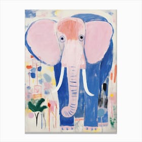 Playful Illustration Of Elephant For Kids Room 3 Canvas Print