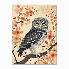 Burmese Fish Owl Japanese Painting 2 Canvas Print