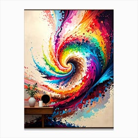 Abstract Swirl Painting 5 Canvas Print