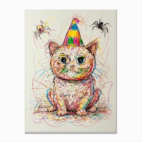 Birthday Cat 2 Canvas Print