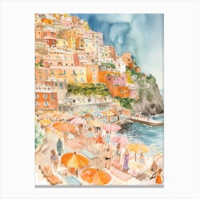 Summer In Positano 3 Canvas Print