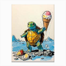 Turtle Ice Cream 2 Canvas Print