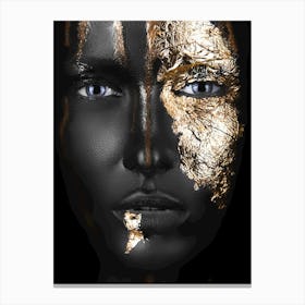 Gold And Black 1 Canvas Print