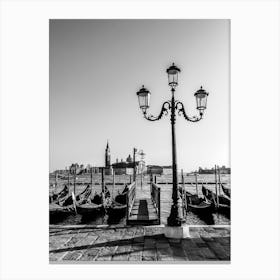 Venice Italy In Black And White 04 Canvas Print
