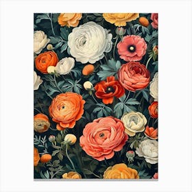 Floral Wallpaper Canvas Print