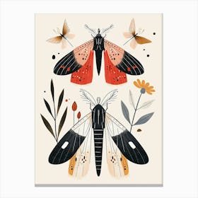 Colourful Insect Illustration Moth 33 Canvas Print