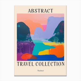 Abstract Travel Collection Poster Thailand 3 Canvas Print