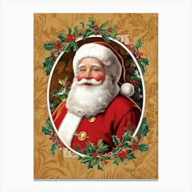 Santa Claus 10 Style William Morris Canvas Print