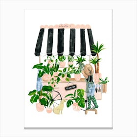 Plant Cart Canvas Print