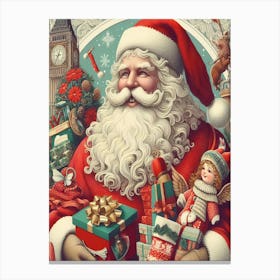 Santa Claus Style William Morris 1 Canvas Print