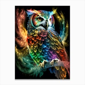 Rainbow Owl 1 Canvas Print