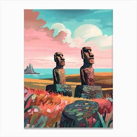 Moai Statues Easter Island Canvas Print