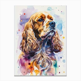 Cocker Spaniel Watercolor Painting 4 Canvas Print