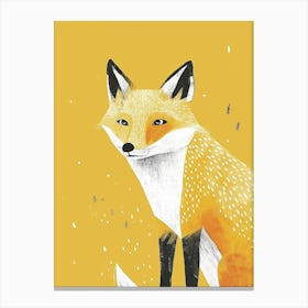 Yellow Arctic Fox 2 Canvas Print