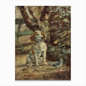The Artist's Dog Flèche, Henri de Toulouse-Lautrec Canvas Print