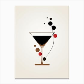 Mid Century Modern Espresso Martini Floral Infusion Cocktail 5 Canvas Print