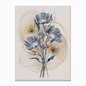 Blue Flowers 4 Canvas Print