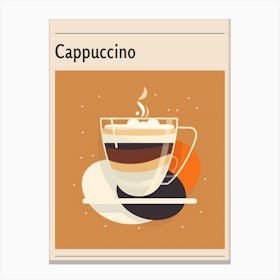 Cappuccino Midcentury Modern Poster Canvas Print