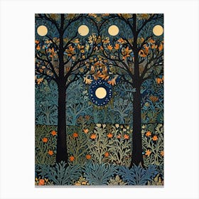 William Morris Moonlight In The Woods 8 Canvas Print