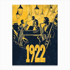 Aihrgdesign A Vintage Art Poster Celebrating The Jazz Age In 7 Canvas Print