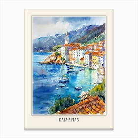 Dalmatian Colourful Watercolour 2 Poster Canvas Print