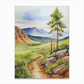 Watercolour Of A Trail.9 Canvas Print