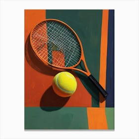 Tennis Racket And Ball 4 Canvas Print