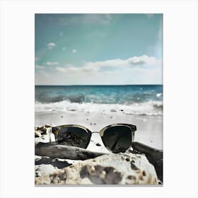 Sunglasses On The Beach 1 Canvas Print