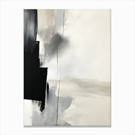 Abstract Black And White Painting 7 Canvas Print