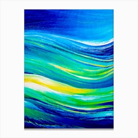 Abstract Representation Of A Tropical Ocean Wave Bright Colors Evoking The Essence Of Caribbean Bea Canvas Print